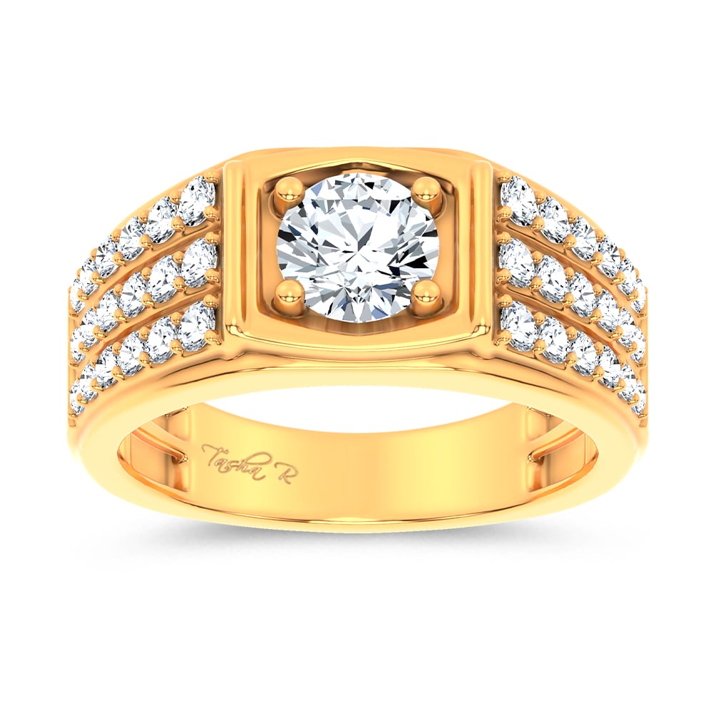 14K 2.00CT Certified Lab Grown Mens Ring