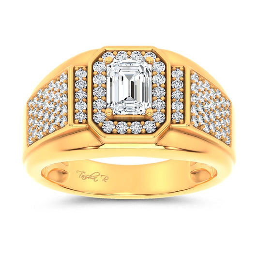 14K 1.82CT Certified Lab Grown Mens Ring