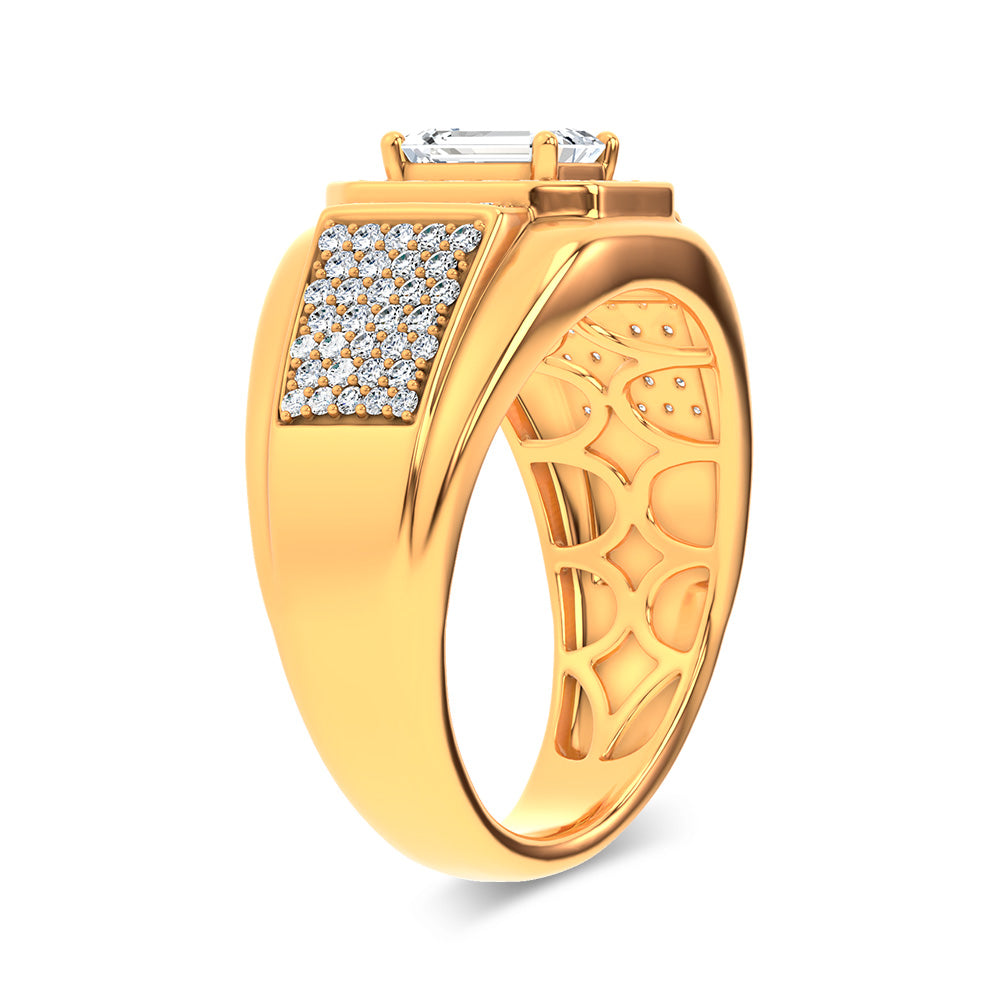 14K 1.82CT Certified Lab Grown Mens Ring