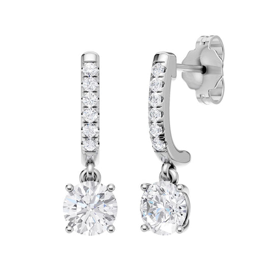 14K 2.10CT Certified Lab Grown Diamond Earrings