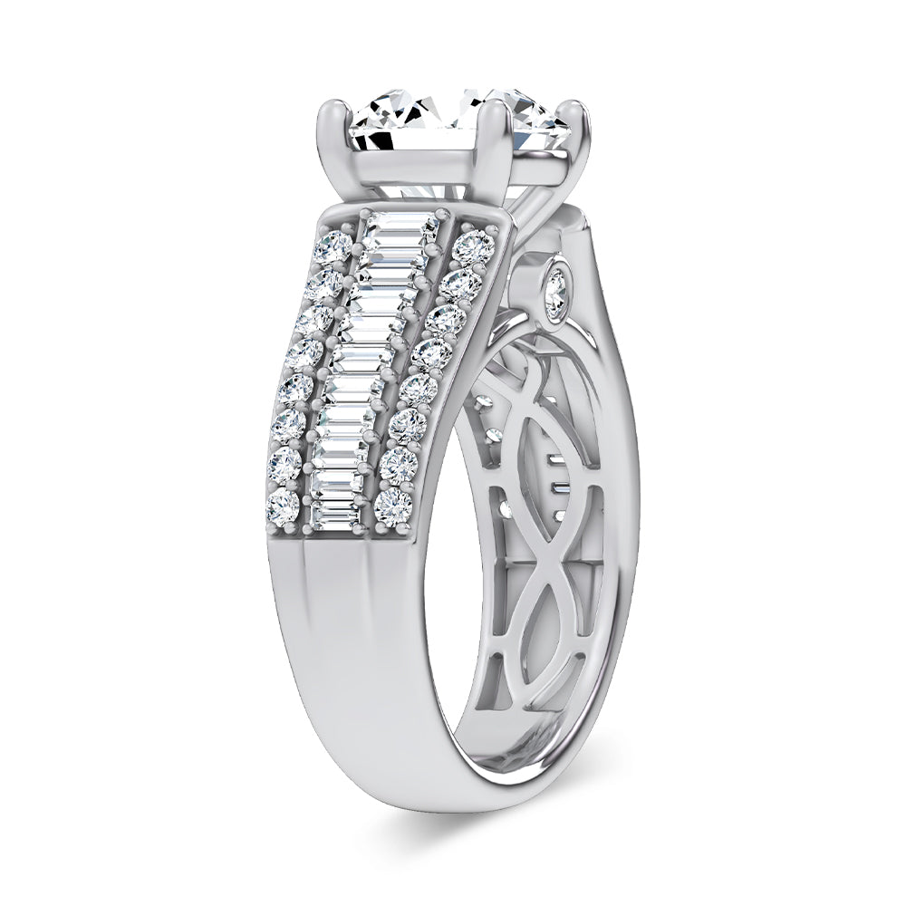 14K 3.75CT Certified Lab Grown Engagement Ring