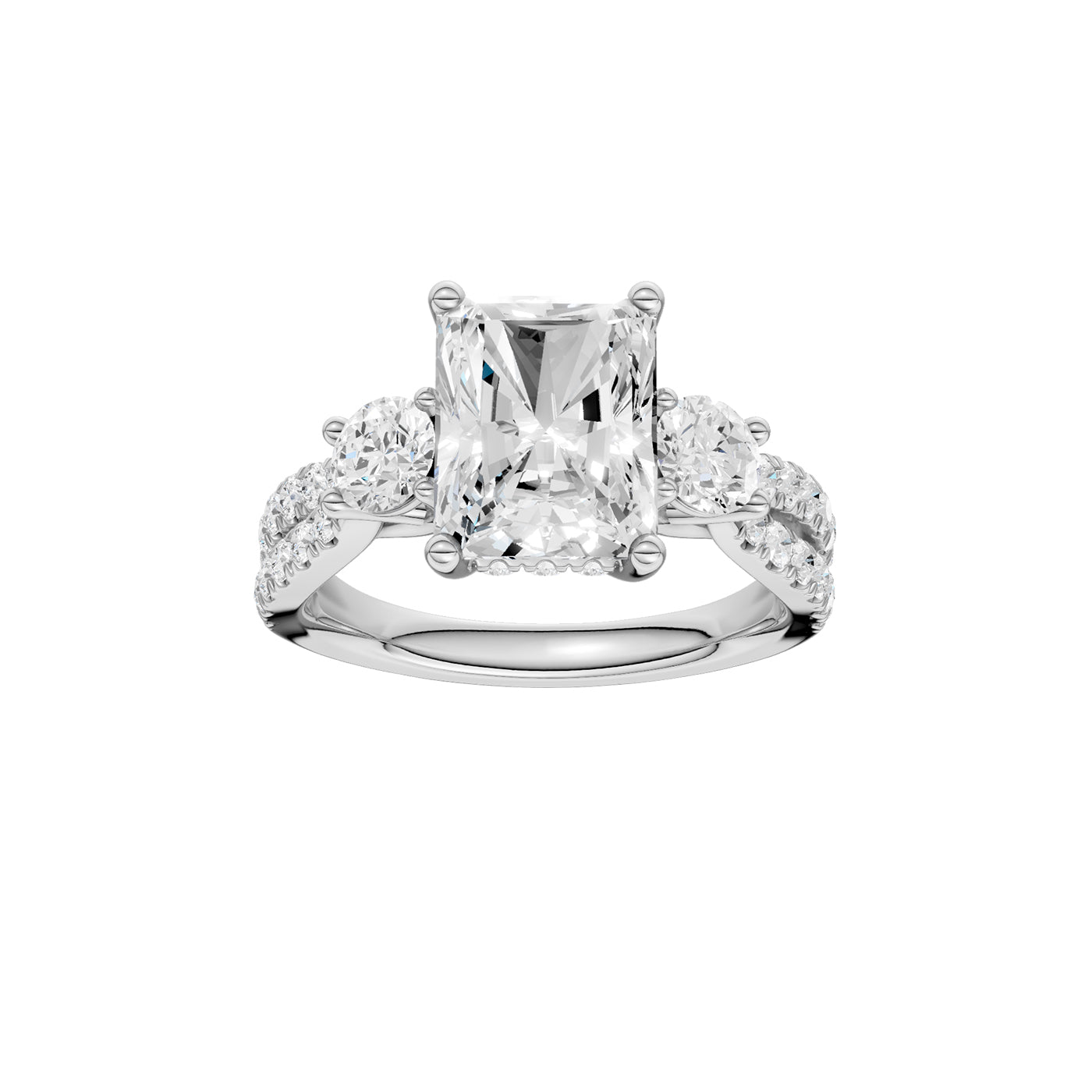 14K 4.00CT Lab Grown Diamond Engagement Ring