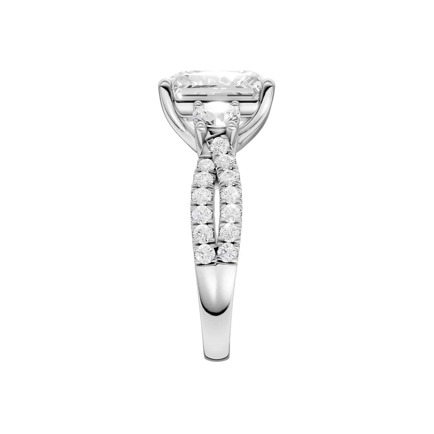 14K 4.00CT Lab Grown Diamond Engagement Ring