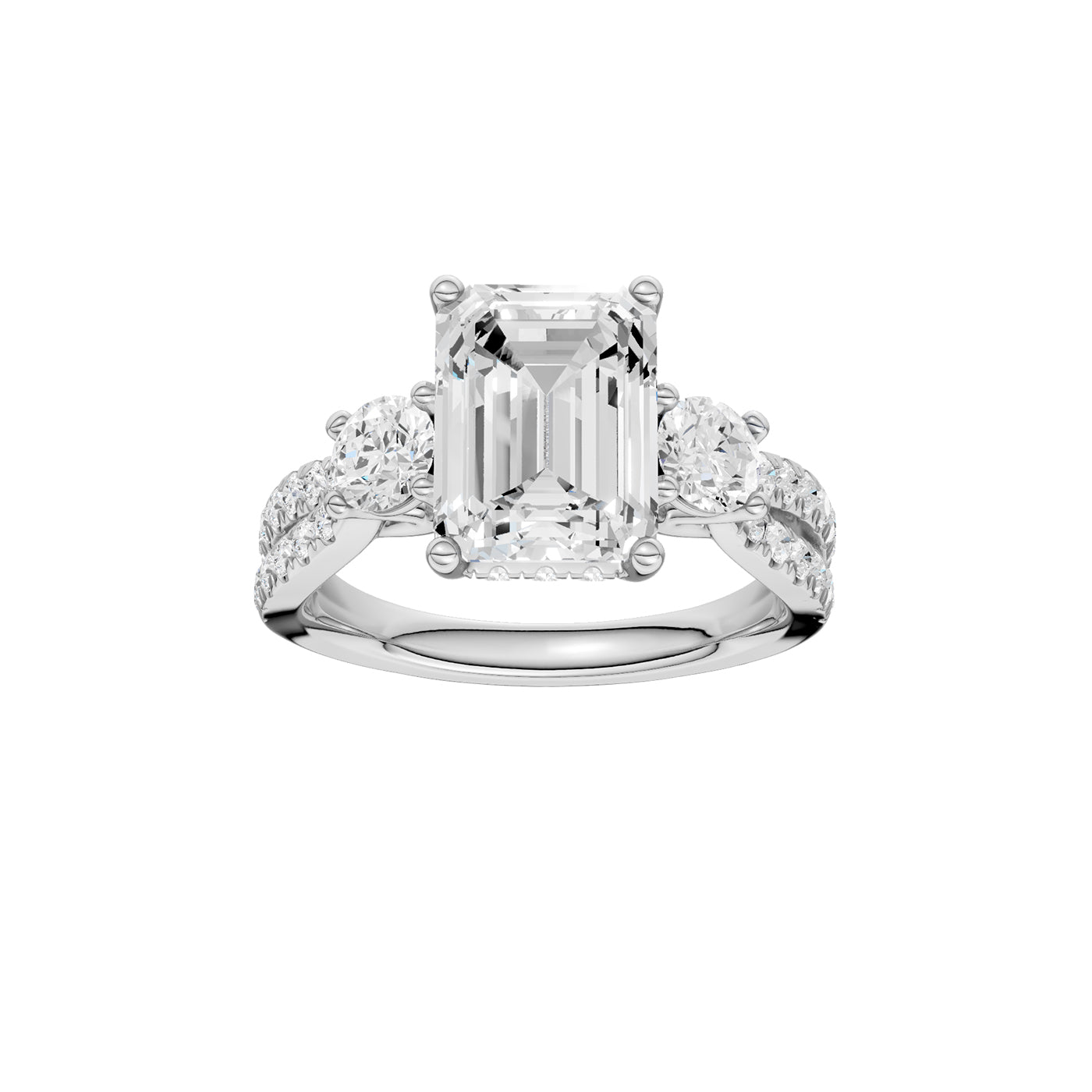 14K 4.00CT Lab Grown Diamond Engagement Ring