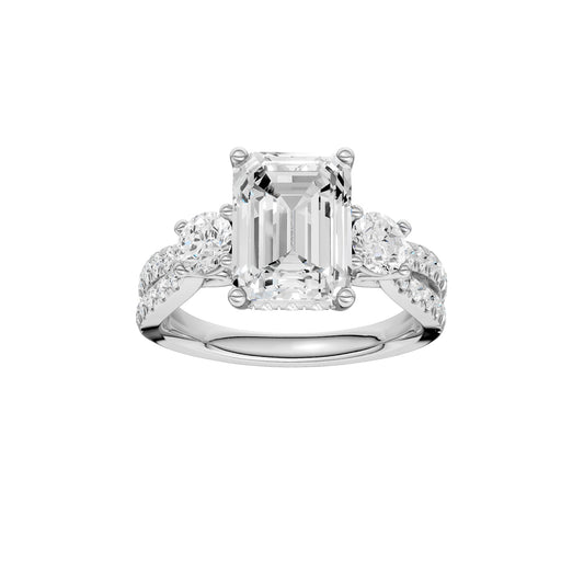 14K 4.00CT Lab Grown Diamond Engagement Ring