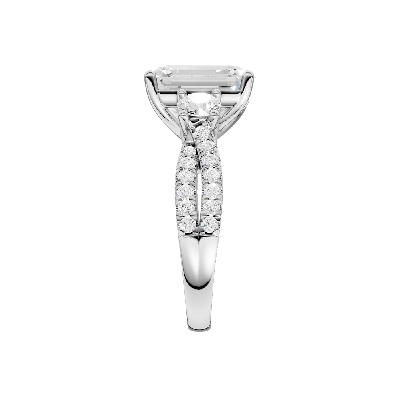 14K 4.00CT Lab Grown Diamond Engagement Ring