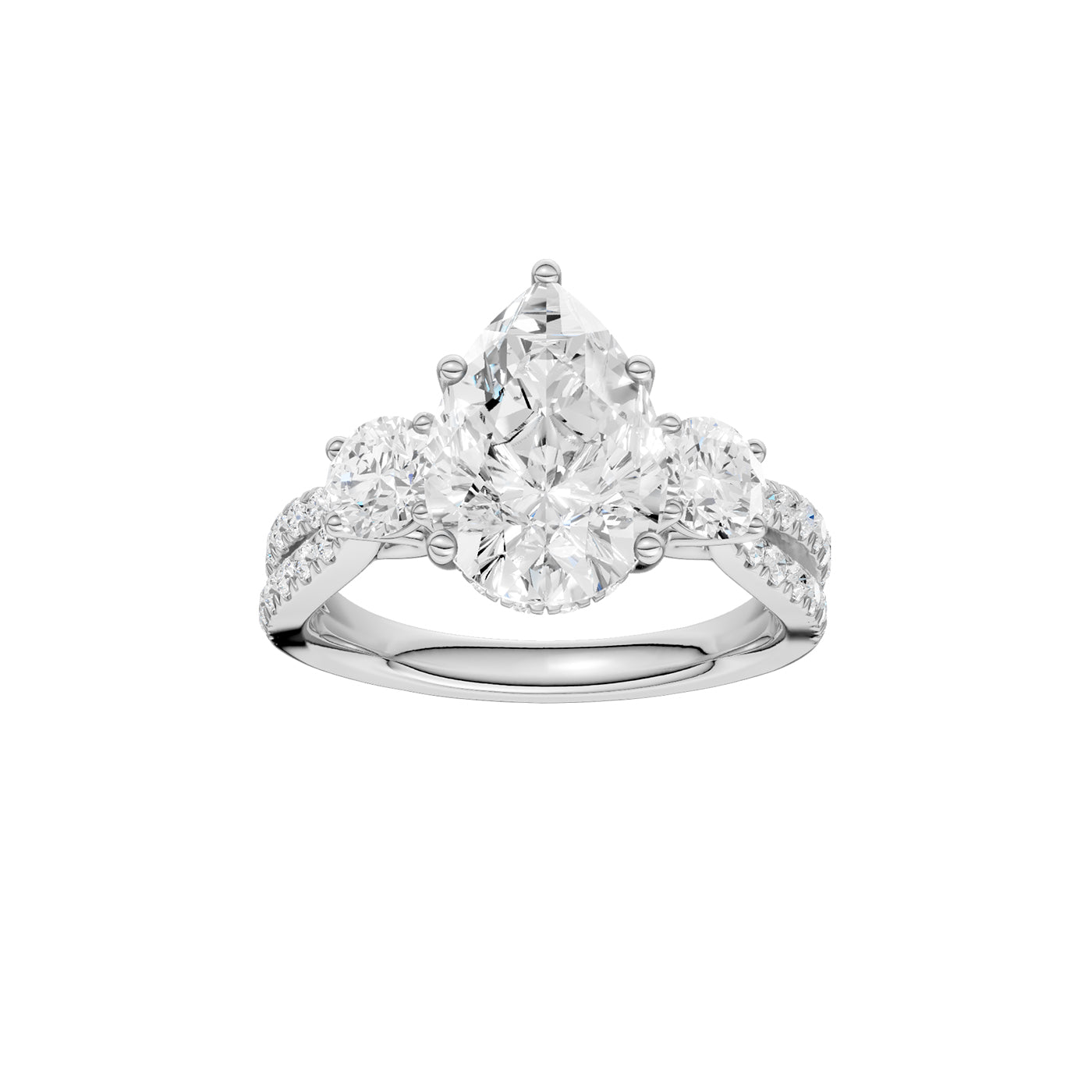 14K 4.00CT Lab Grown Diamond Engagement Ring