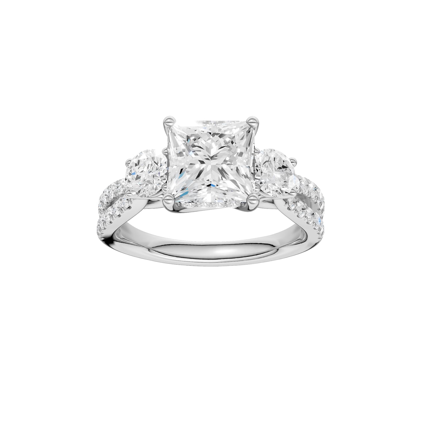 14K 4.00CT Lab Grown Diamond Engagement Ring