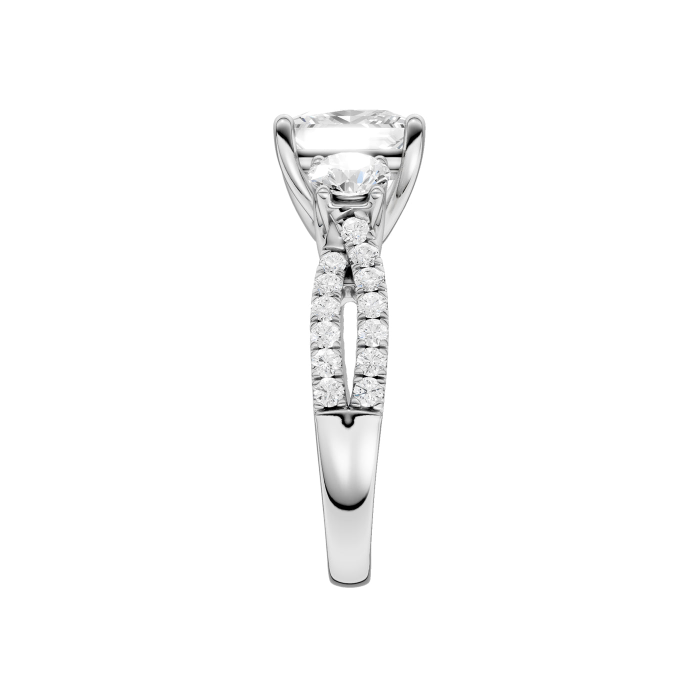 14K 4.00CT Lab Grown Diamond Engagement Ring