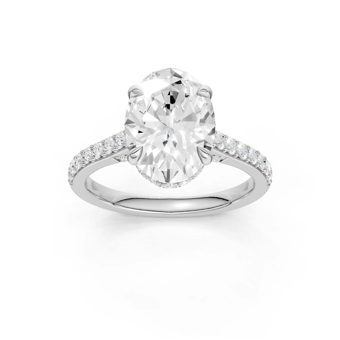 14K 3.50CT Lab Grown Diamond Engagement Ring