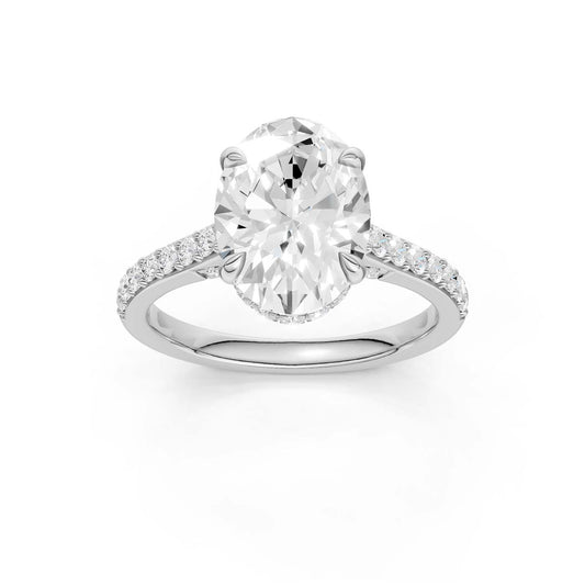 14K 3.50CT Lab Grown Diamond Engagement Ring