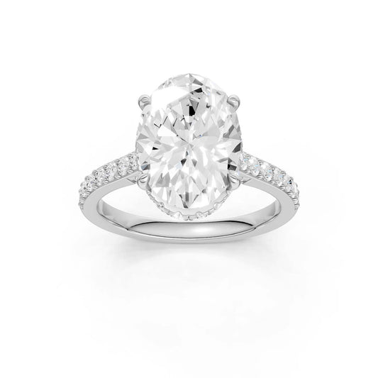14K 4.50CT Lab Grown Diamond Engagement Ring