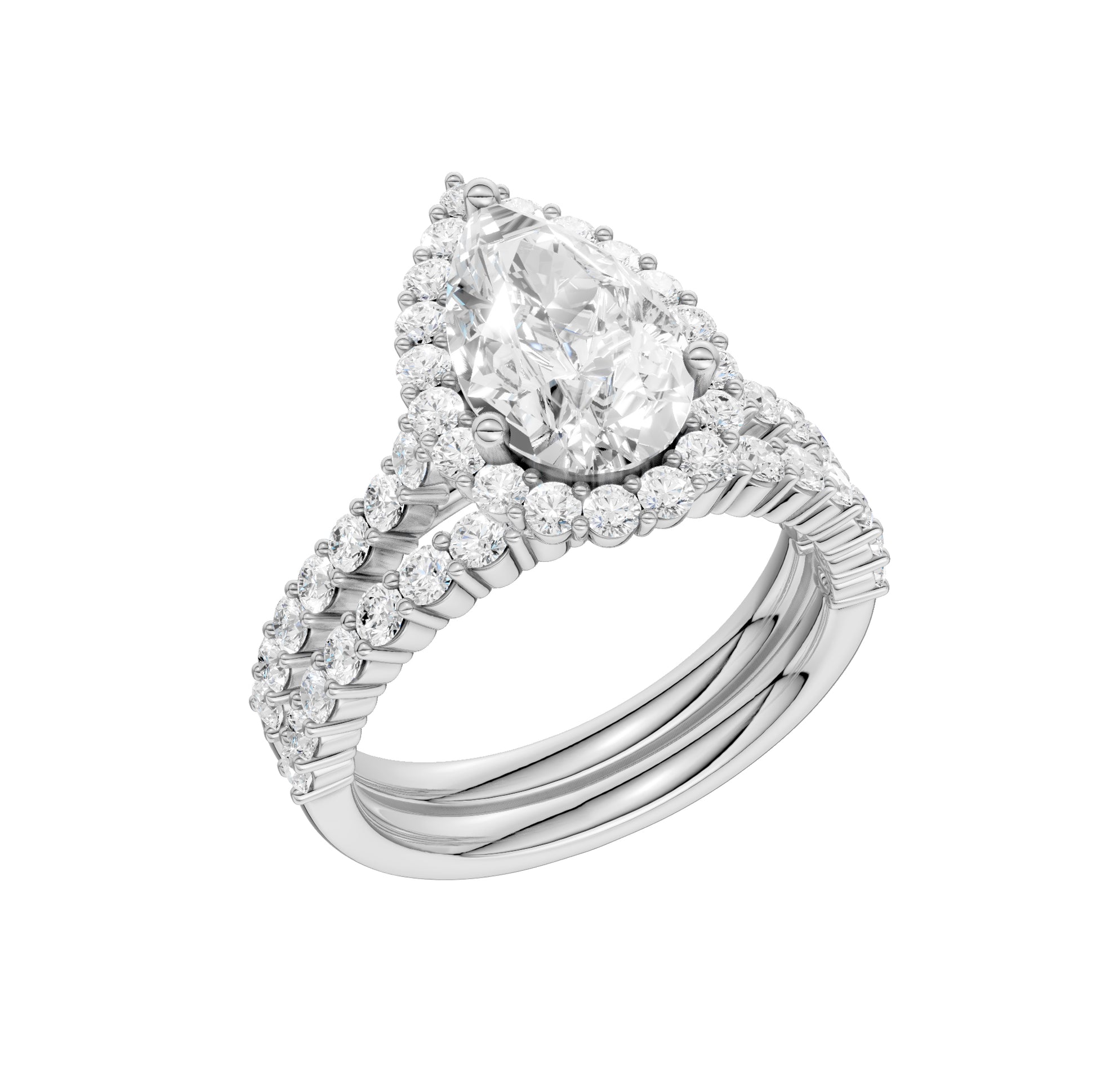 14K 3.00CT Diamond Bridal Set