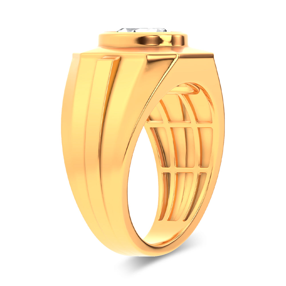 14K 3.00CT Lab Diamond Mens Ring