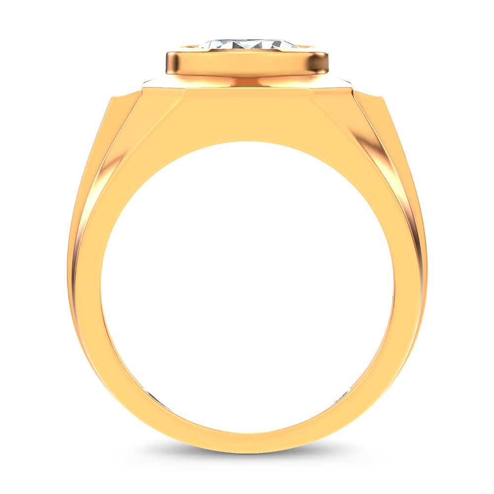 14K 3.00CT Lab Diamond Mens Ring