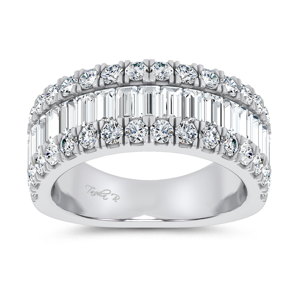 14K 2.00CT Lab Diamond Fancy Band