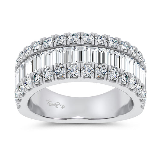 14K 2.00CT Lab Diamond Fancy Band