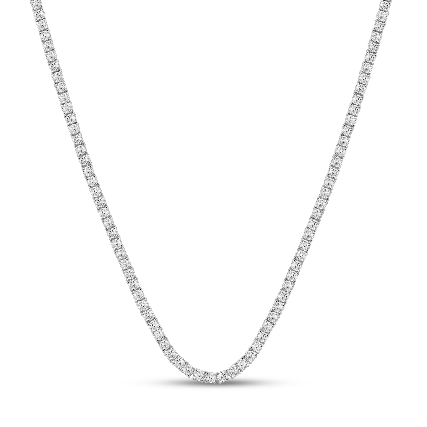 14K 29.00CT 22.6 Inch Diamond Tennis Necklace