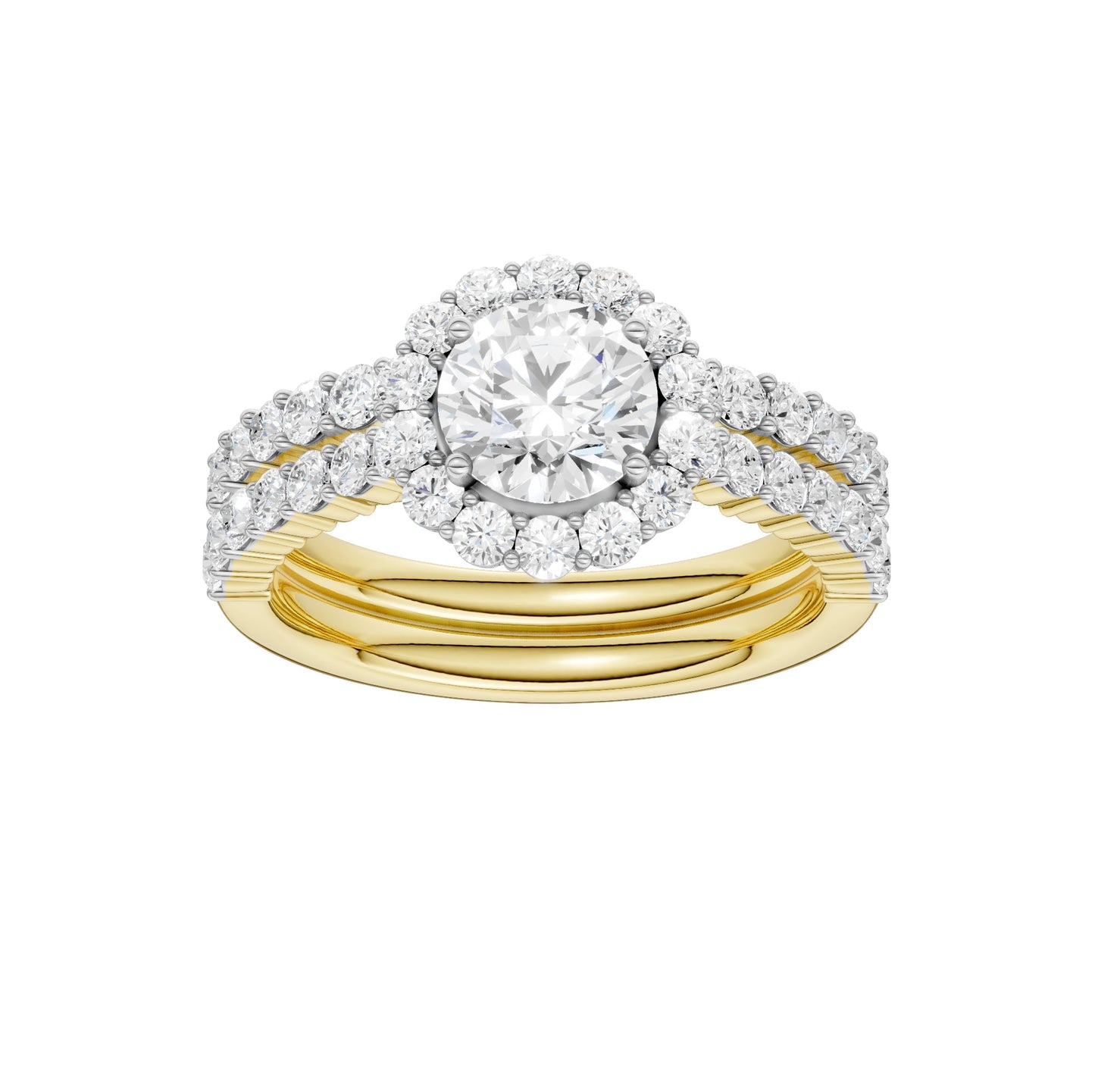 14K 2.00CT Diamond Bridal Set
