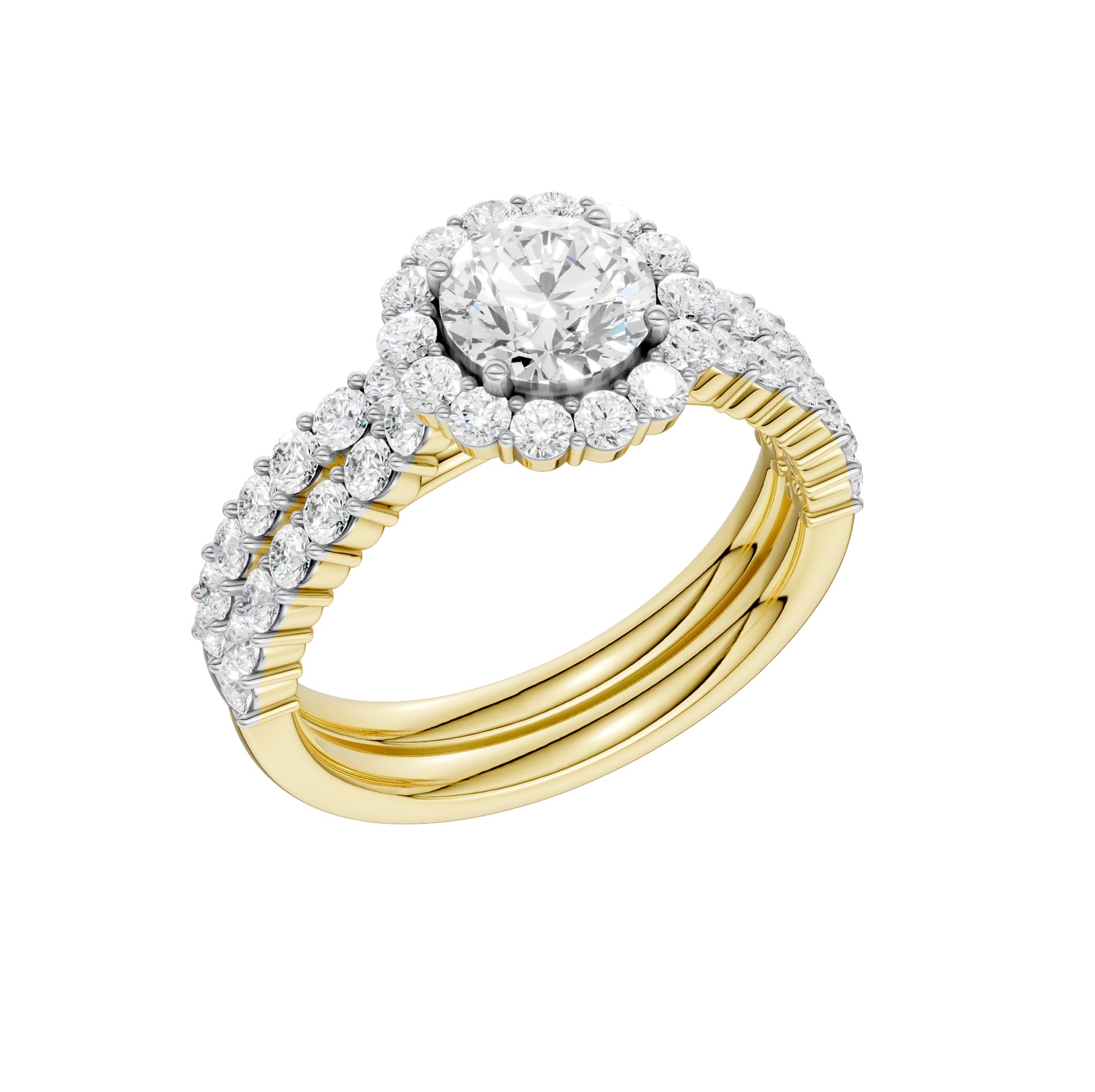 14K 2.00CT Diamond Bridal Set