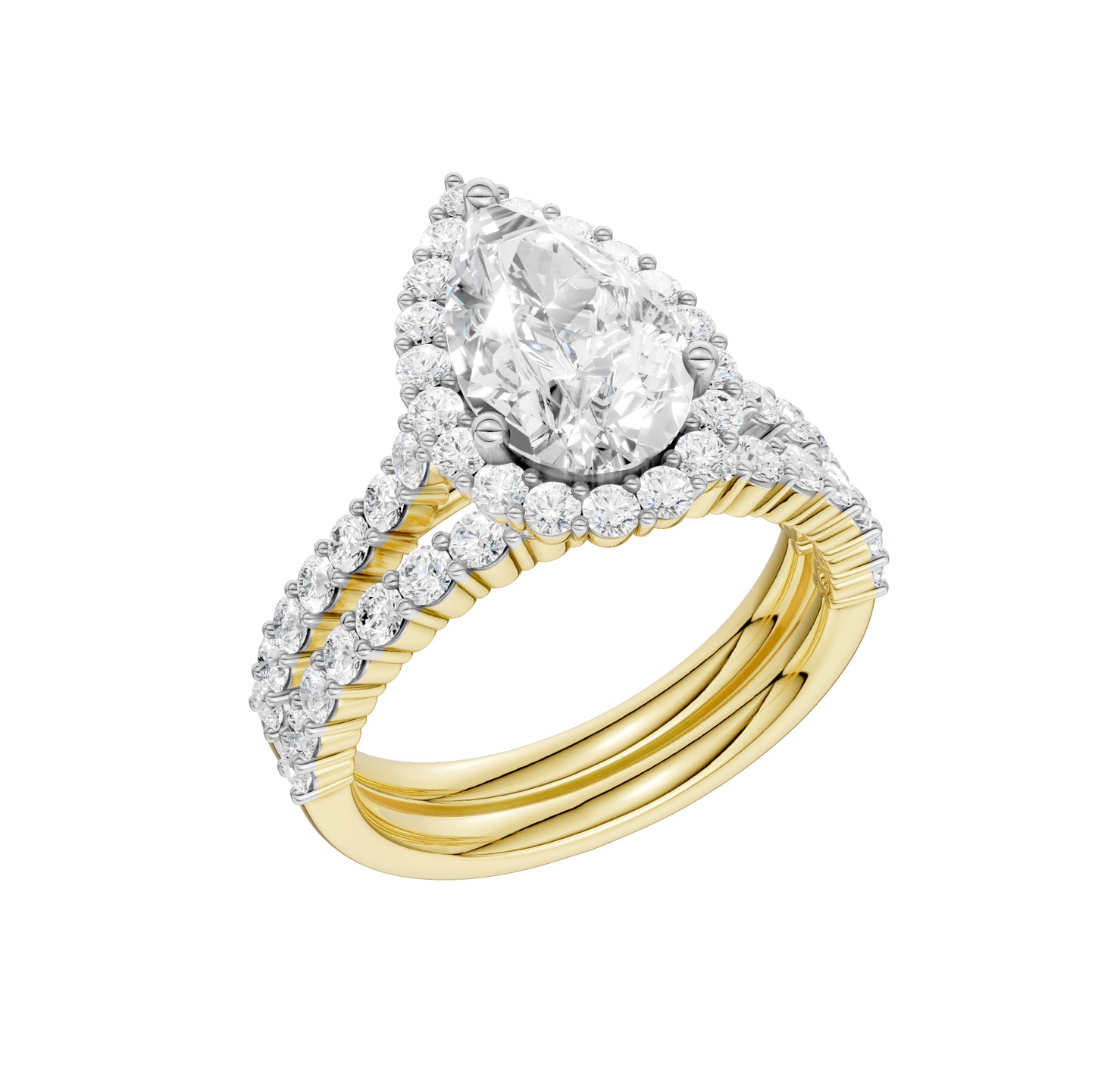 14K 3.00CT Diamond Bridal Set