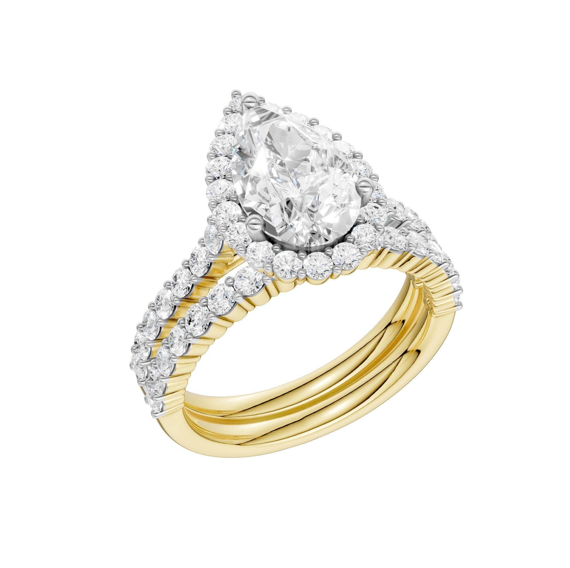 14K 3.00CT Diamond Bridal Set