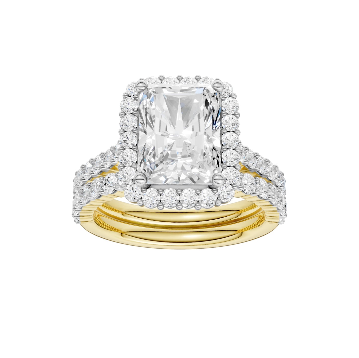 14K 4.00CT Diamond Bridal Set