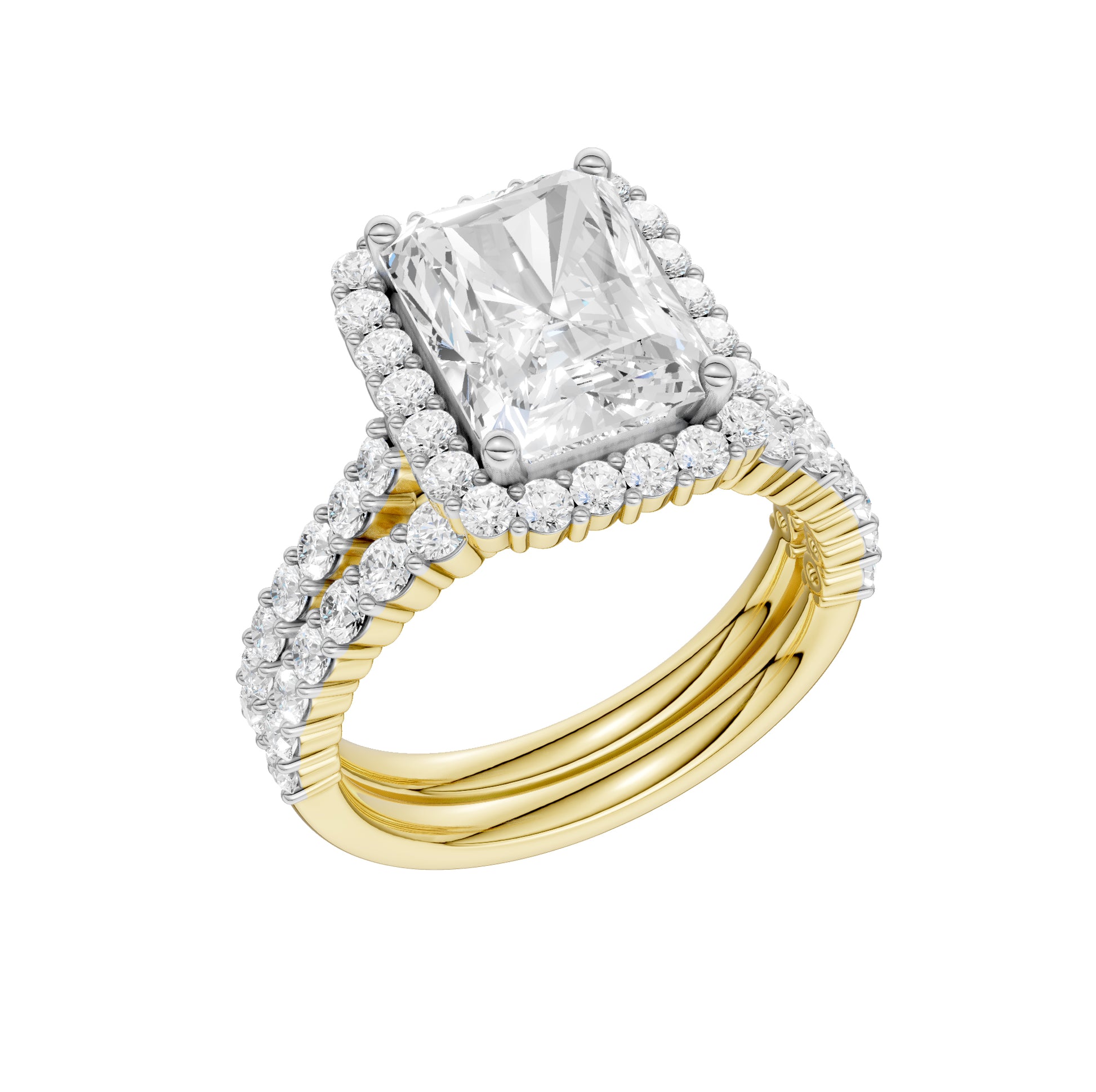 14K 4.00CT Diamond Bridal Set