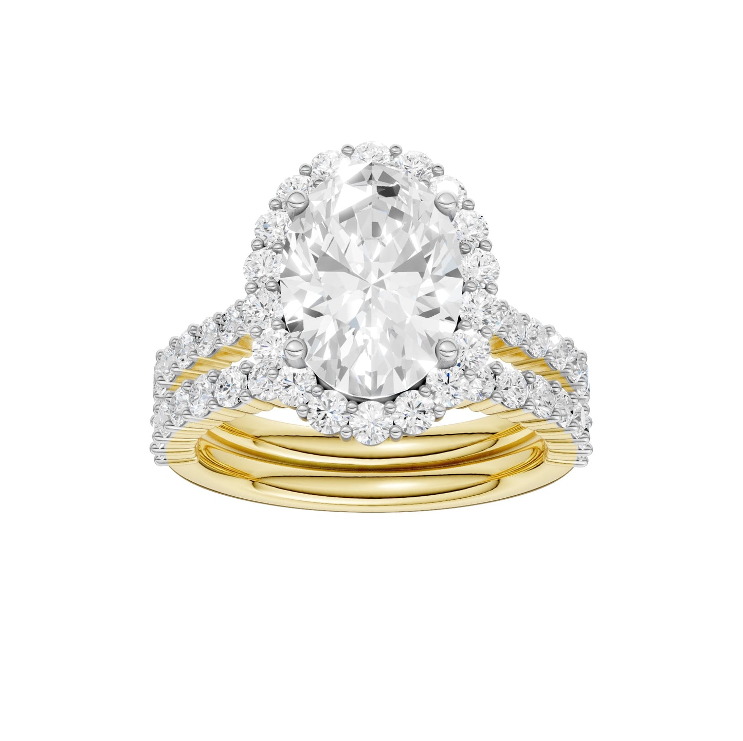 14K 4.00CT Diamond Bridal Set