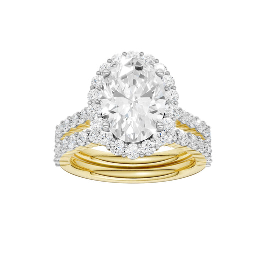 14K 4.00CT Diamond Bridal Set