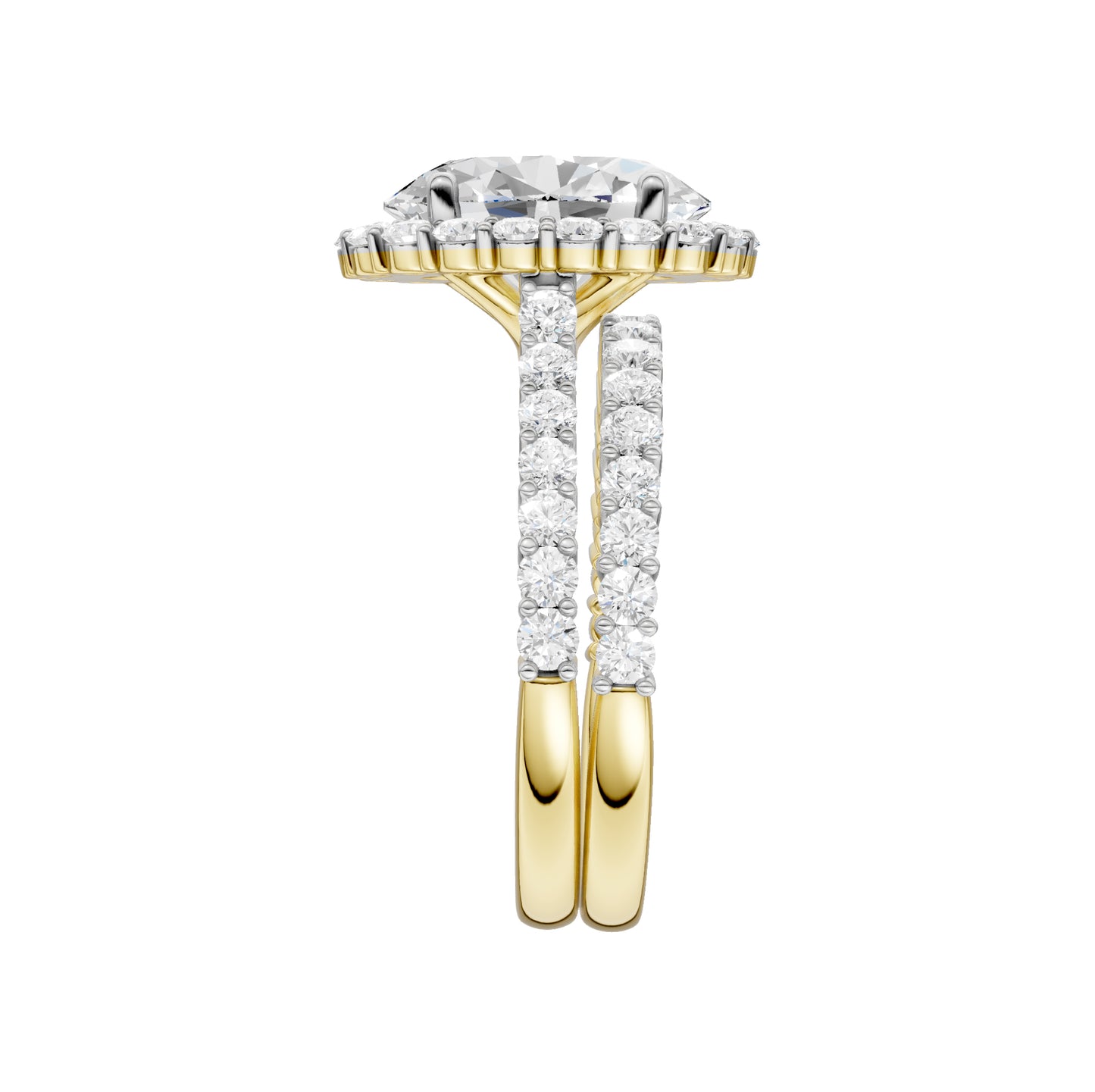 14K 4.00CT Diamond Bridal Set