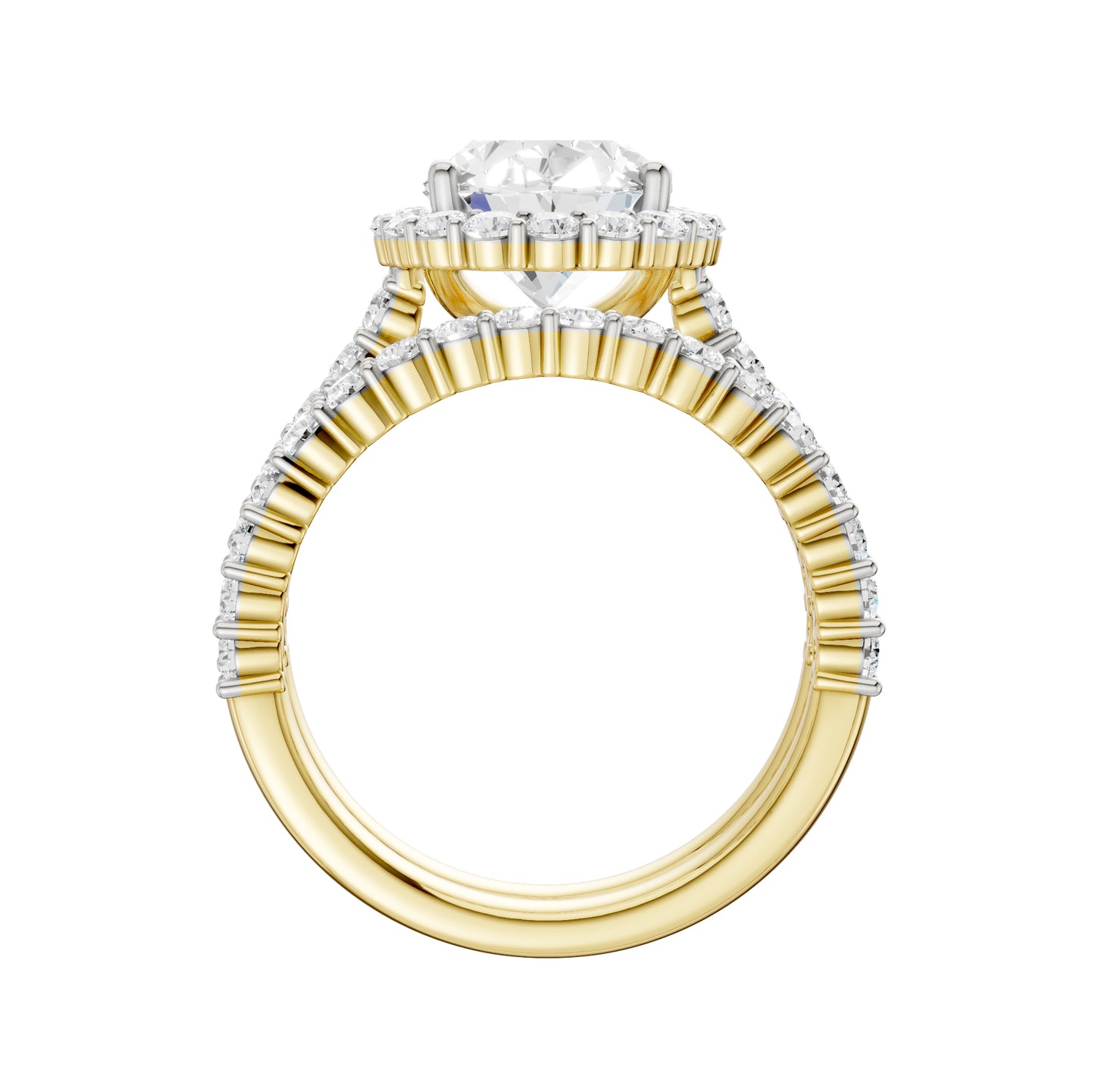 14K 4.00CT Diamond Bridal Set