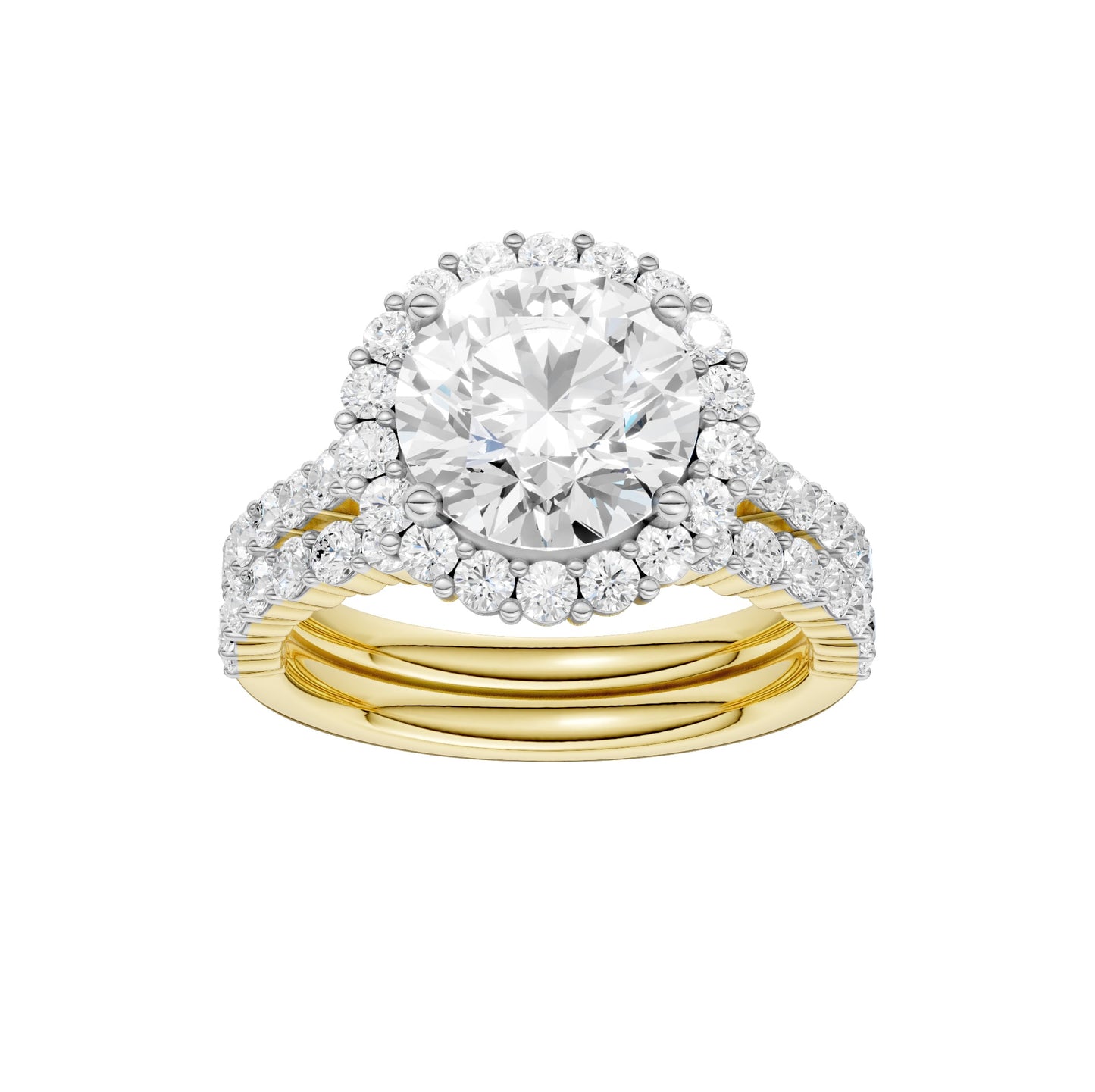 14K 4.00CT Diamond Bridal Set