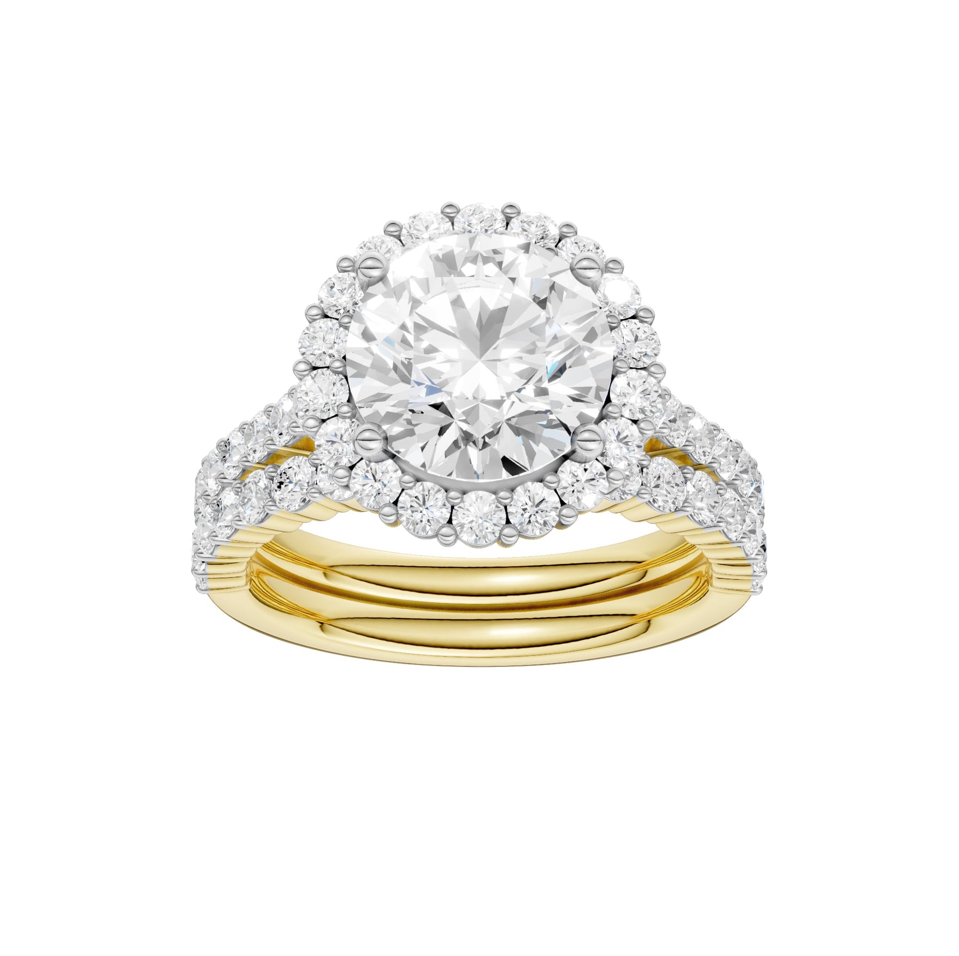 14K 4.00CT Diamond Bridal Set