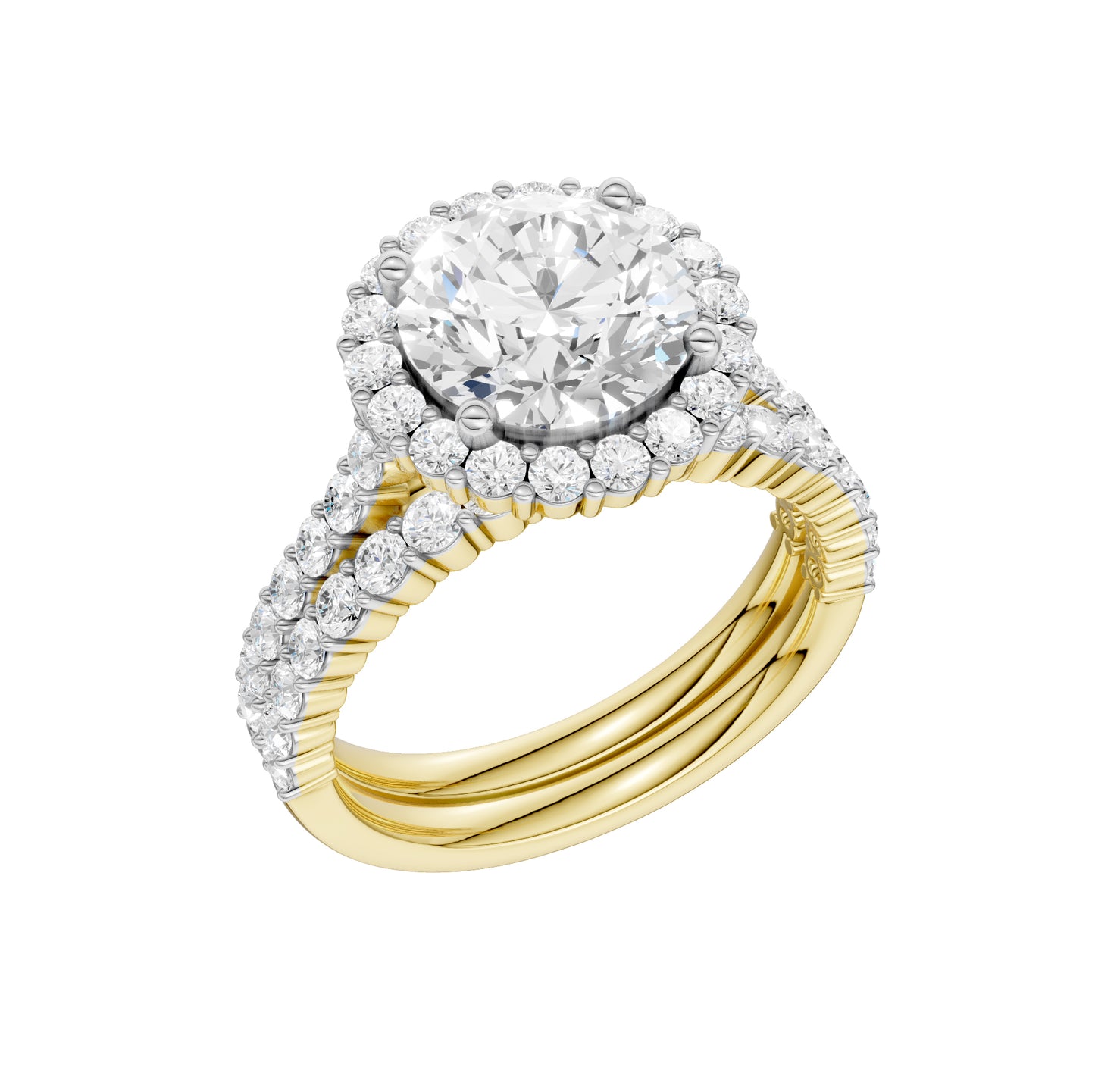 14K 4.00CT Diamond Bridal Set