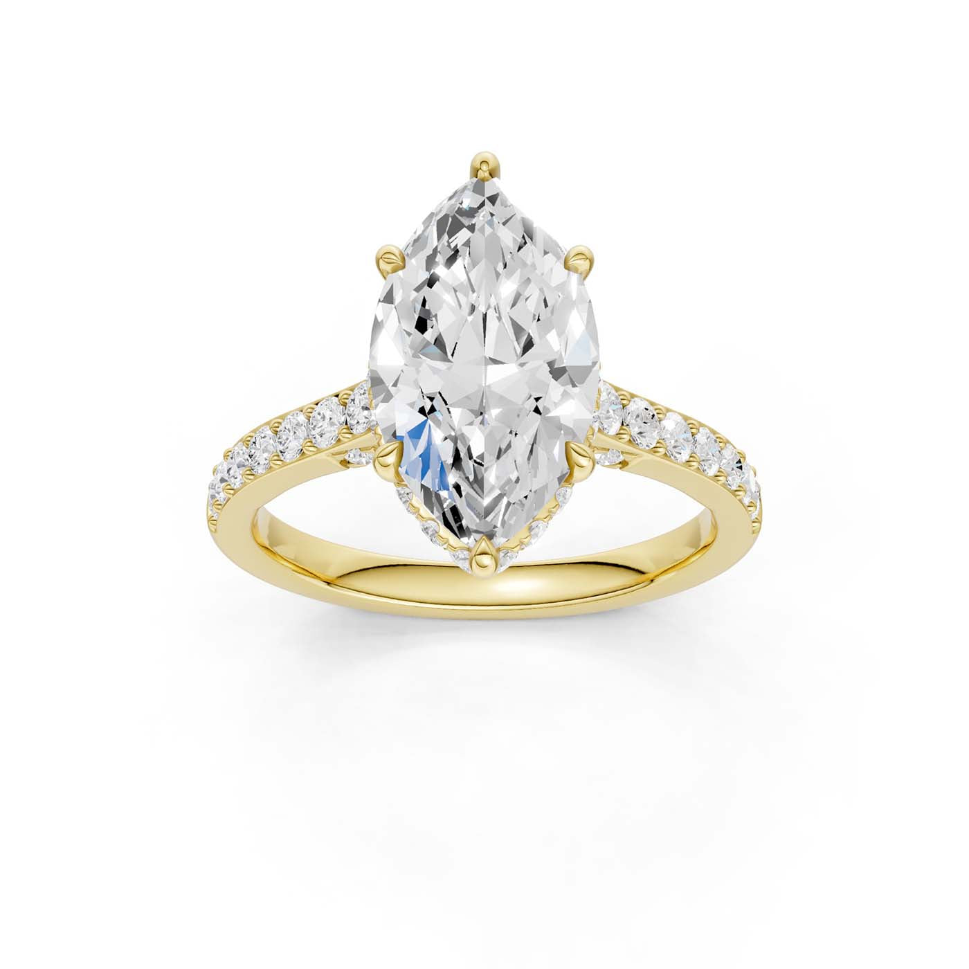 14K 3.50CT Lab Grown Diamond Engagement Ring