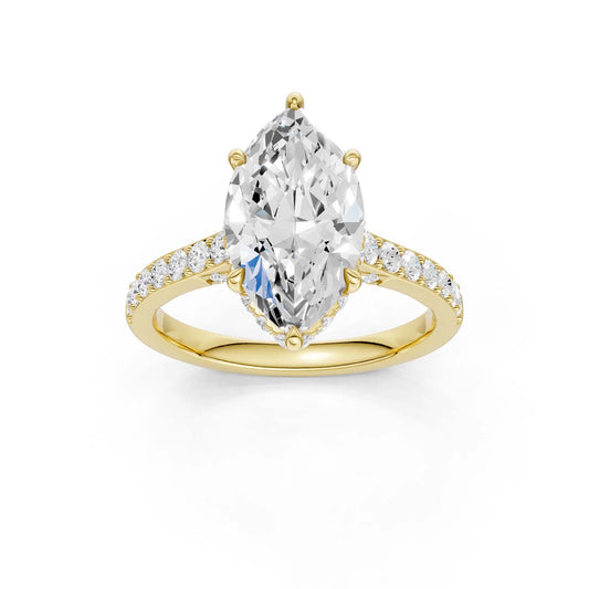 14K 3.50CT Lab Grown Diamond Engagement Ring