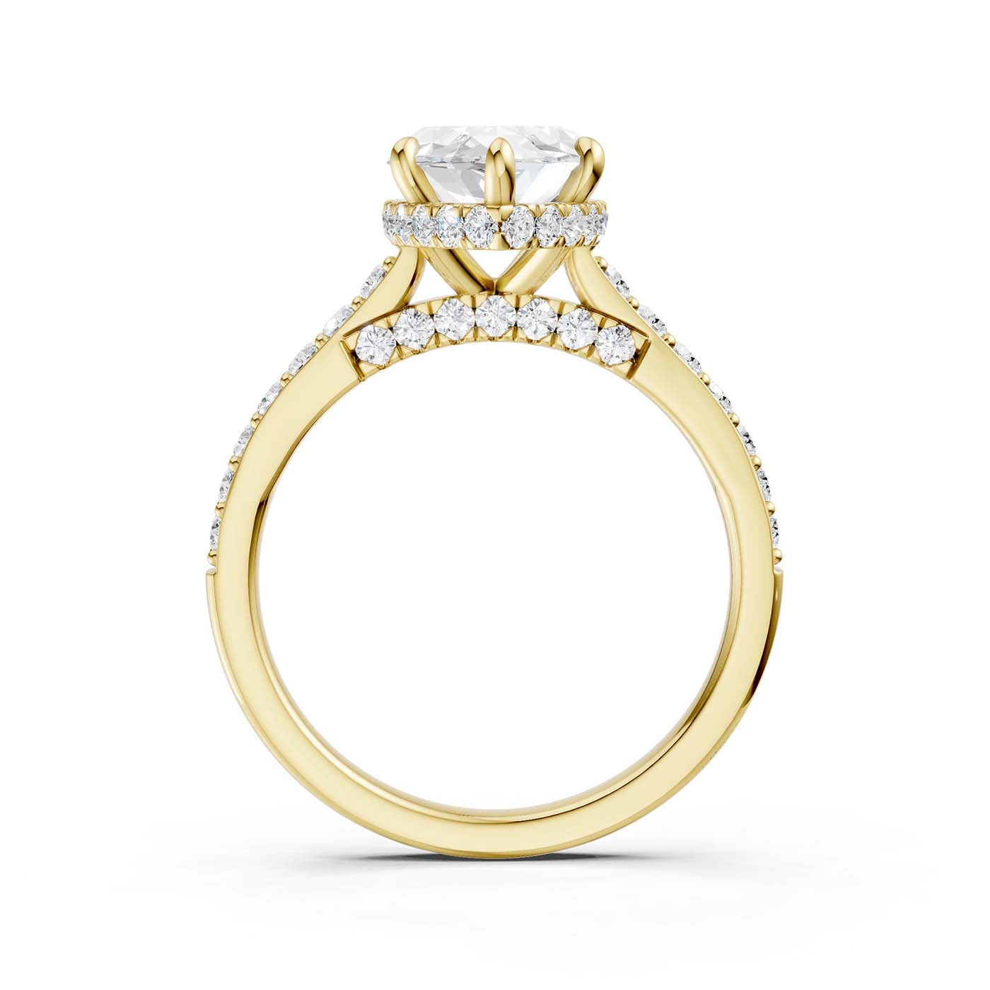 14K 3.50CT Lab Grown Diamond Engagement Ring