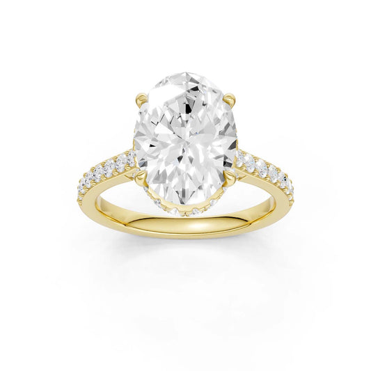 14K 4.50CT Lab Grown Diamond Engagement Ring