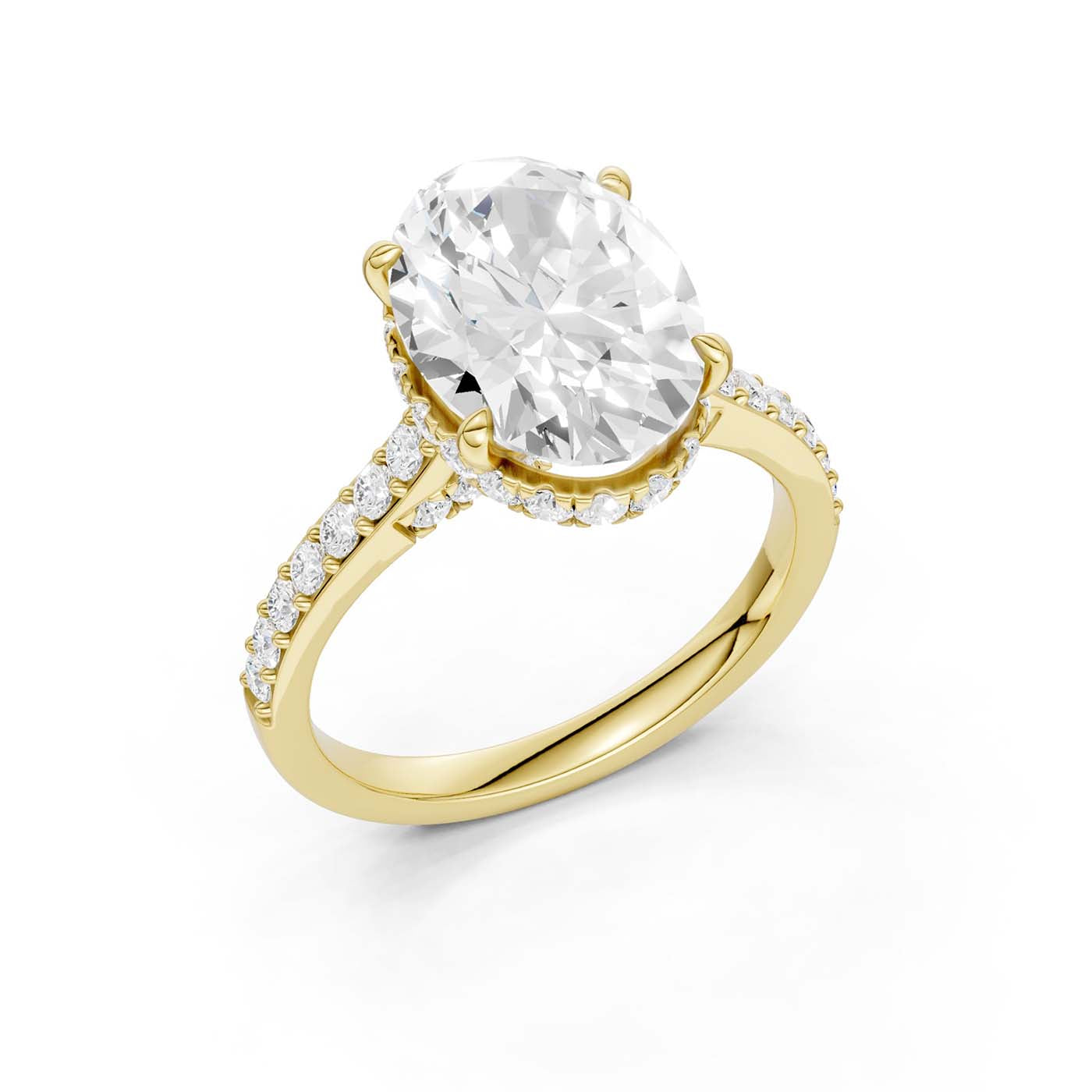 14K 4.50CT Lab Grown Diamond Engagement Ring