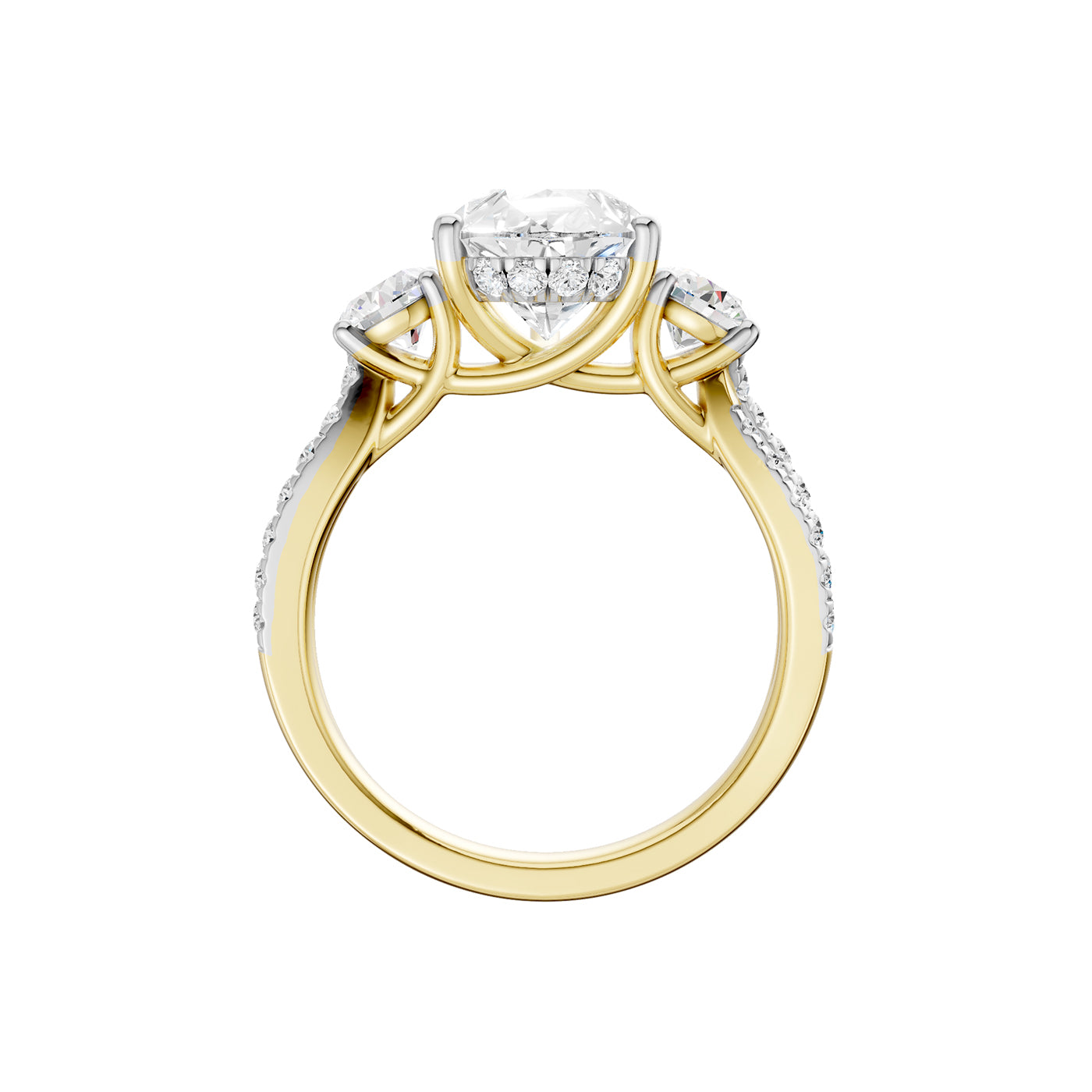 14K 4.00CT Lab Grown Diamond Engagement Ring