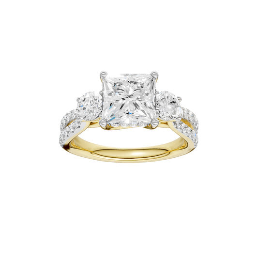 14K 4.00CT Lab Grown Diamond Engagement Ring