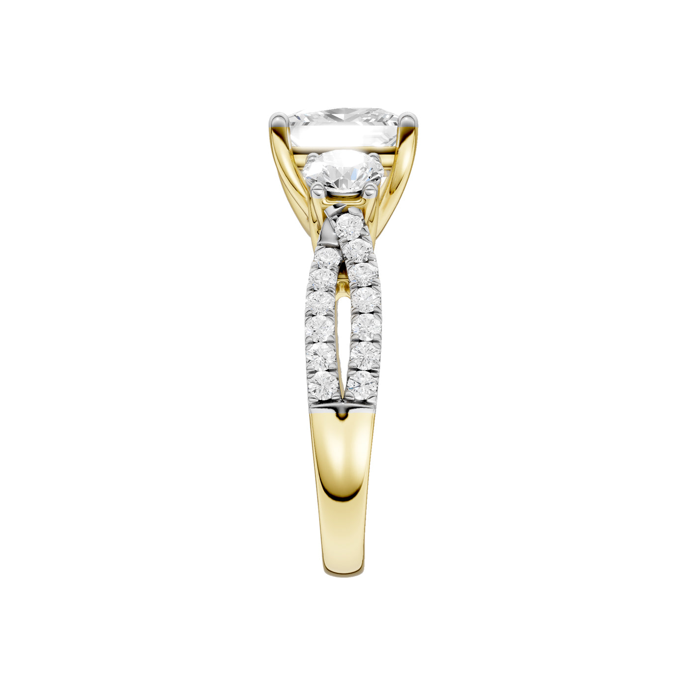 14K 4.00CT Lab Grown Diamond Engagement Ring