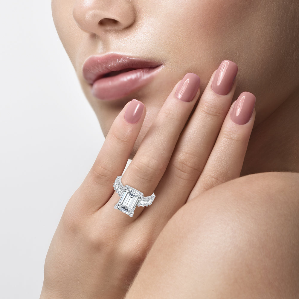 14K 9.50CT Certified Lab Grown Engagement Ring