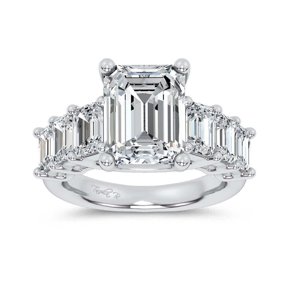 14K 7.46CT Certified Lab Grown Engagement Ring