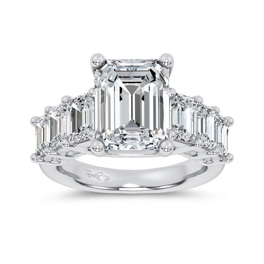 14K 7.46CT Certified Lab Grown Engagement Ring
