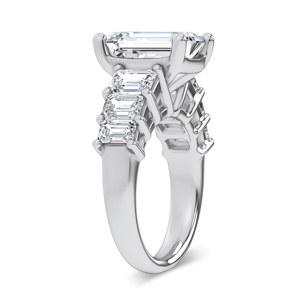 14K 7.46CT Certified Lab Grown Engagement Ring