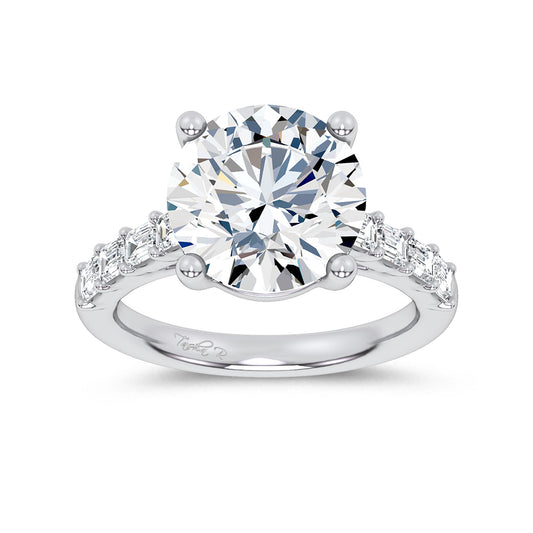 14K 5.70CT Certified Lab Grown Engagement Ring