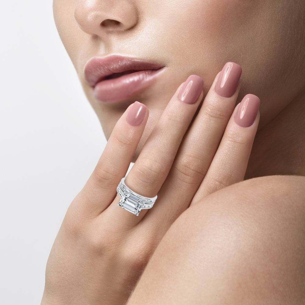 14K 5.72CT Certified Lab Grown Diamond Bridal Set