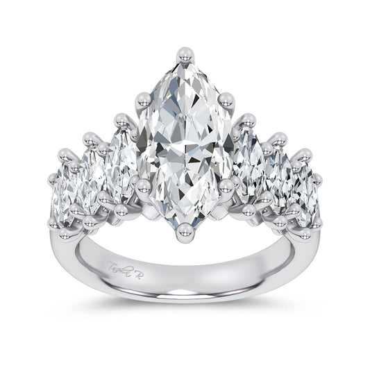 14K 4.56CT Certified Lab Grown Engagement Ring